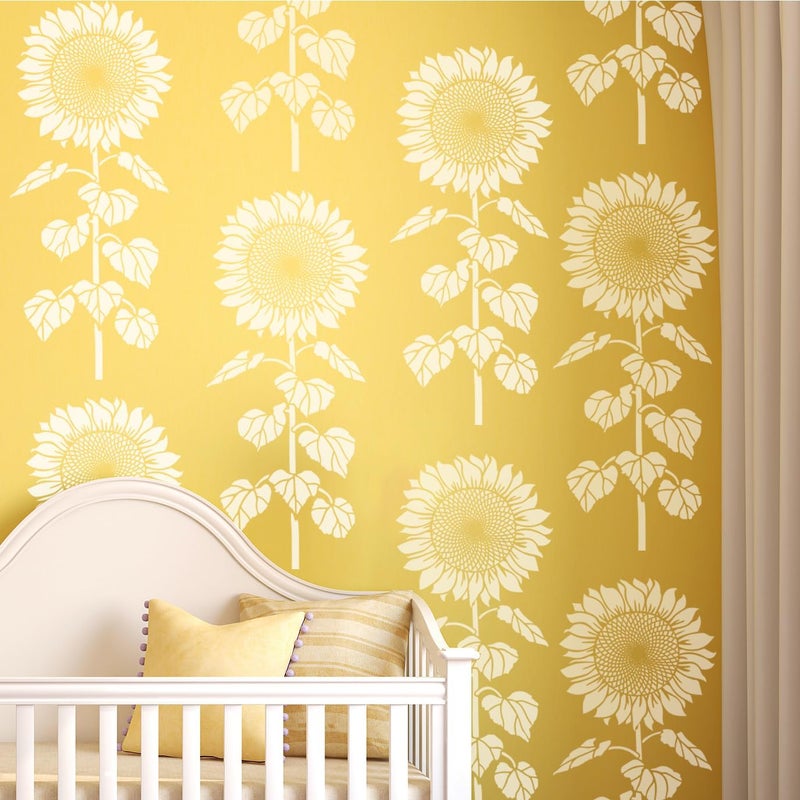 SUNVERSE Large Flower Stencils for Painting Sunflower Stencils for Walls 14” Floral Stencil Templates for Garden Fence Wood Furniture Fabrics - Image 5